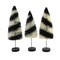 Bethany Lowe 12.0 Inch Black Stripes Delight Trees Halloween Decorative Tree Set , Halloween Decor Bottle Brush Halloween